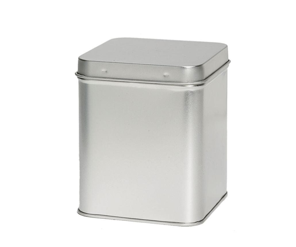 Download Large Square Tin with Hinged Lid - Stock Tins - Tinplate Yellowimages Mockups