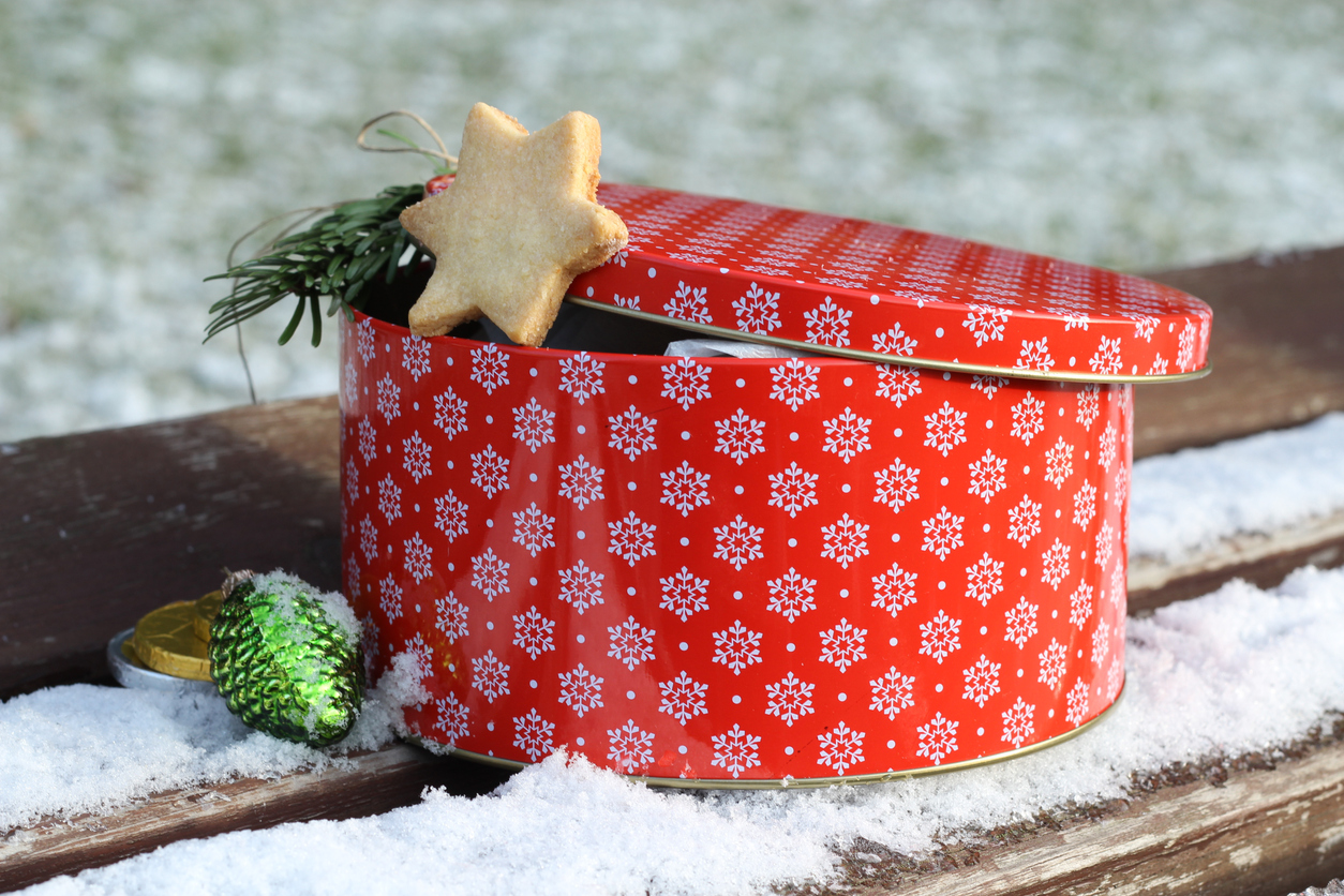 Christmas food tins